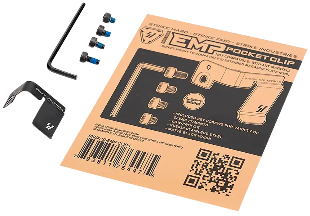 Strike Industries Left-Handed Magazine Pocket Clip for SI EMP Mag Extension