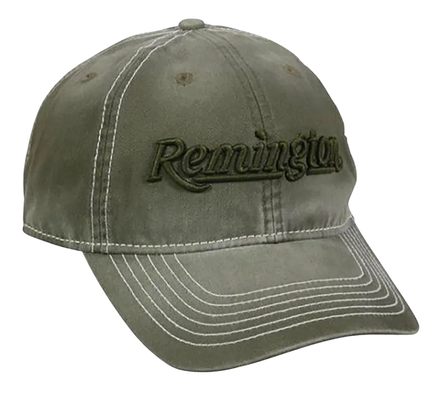 Remington Olive Cotton Twill Cap - Unstructured OSFA