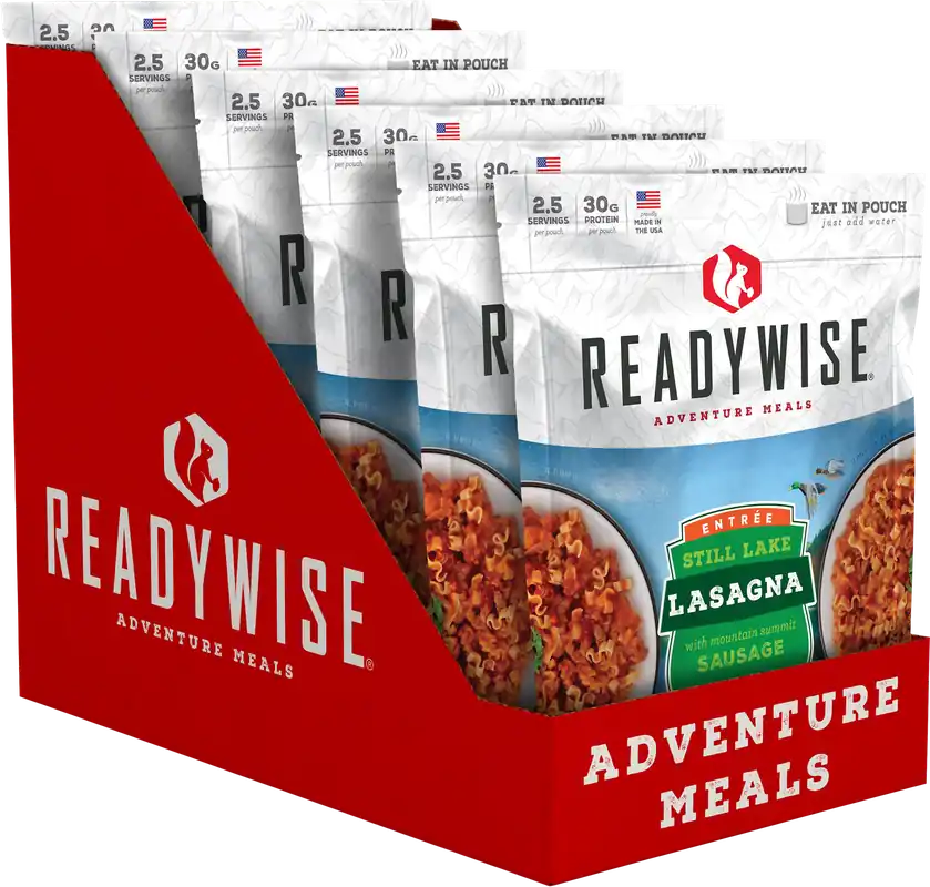 ReadyWise Freeze-Dried Lasagna with Sausage, 2.5 Servings, 6-Pack