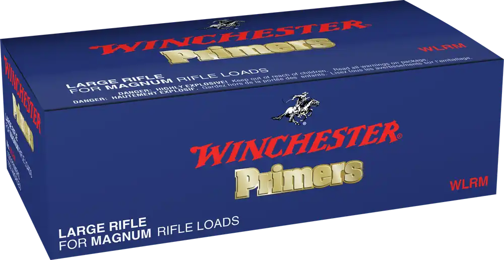 Winchester WLRM Large Magnum Rifle Primers - 1000 Count Box, 5 Cases
