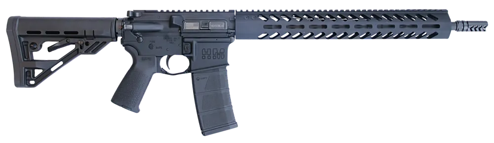 HM Defense HM15FMB556L Defender M5L 5.56 NATO Rifle, 16" Barrel, 30+1 Capacity, Black Finish, Mil-Spec Stock & Polymer Grip