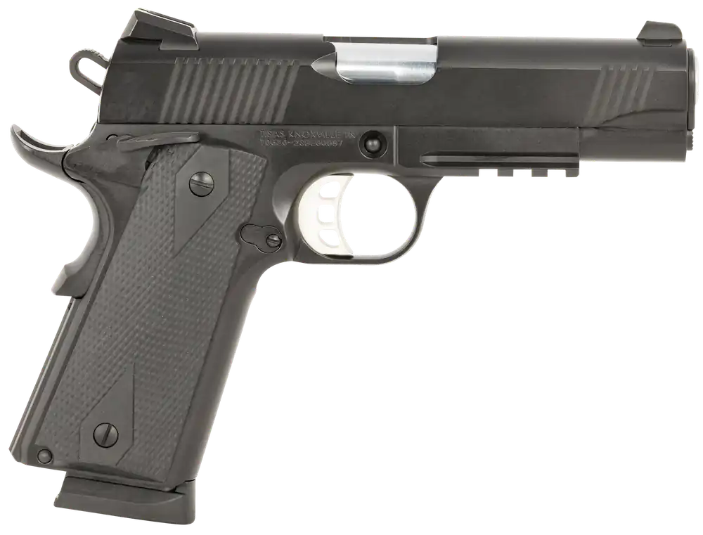 Tisas 1911 Carry 45 ACP Pistol with Black Cerakote Finish and Accessory Rail