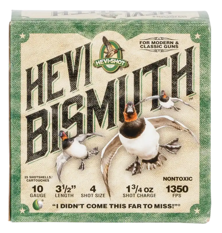 HEVI-Shot HS15504 10 Gauge Bismuth 4 Shot Ammo - 25 Box/10 Case