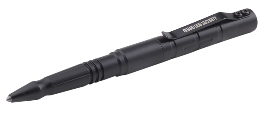 Guard Dog TPGDE1000BK Black Aluminum Tactical Pen with Pocket Clip
