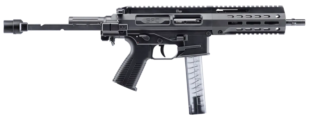 B&T SPC9 9mm Luger 33+1, 9.10" Black with Tele Brace Adapter and Polymer Grip
