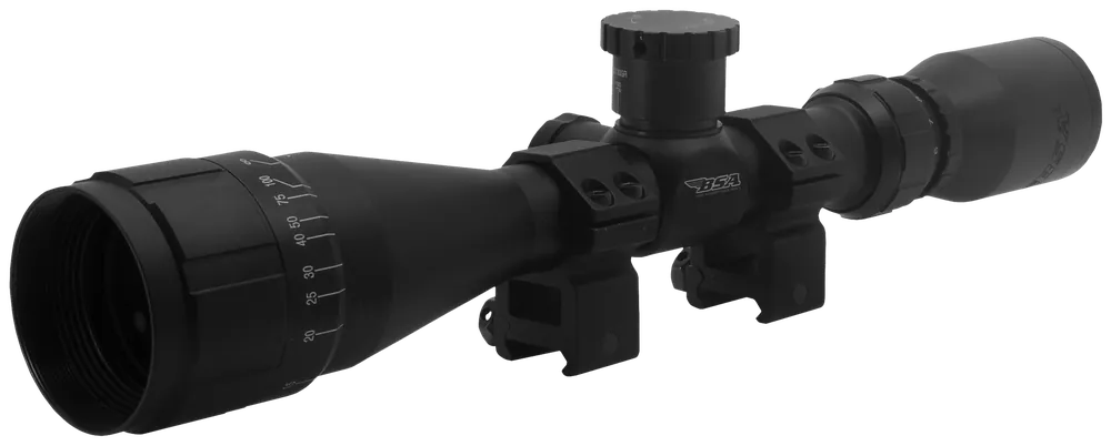 BSA Sweet 30-06 4-12x40mm AO Scope with 30/30 Reticle and Weaver Rings - Black Matte Finish