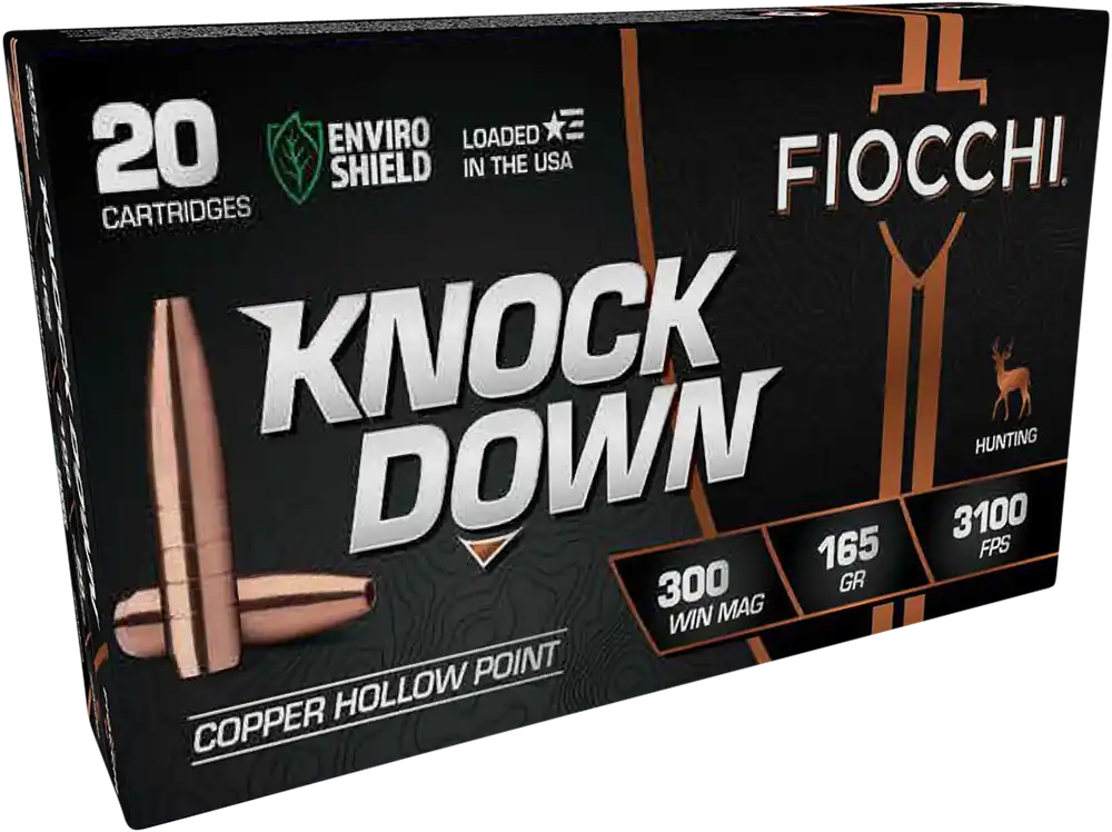 Fiocchi 300 Win Mag 165gr HP Knock Down Enviro Shield - 20/Box, 10/Case
