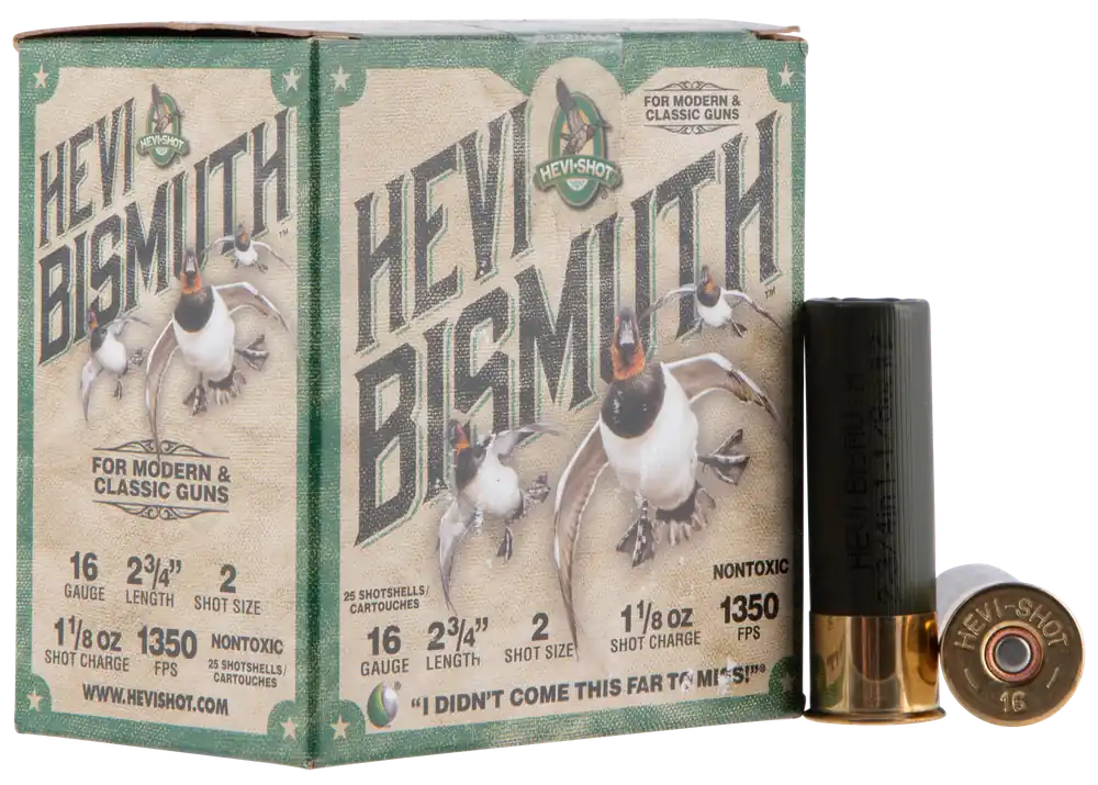 HEVI-Shot HS16702 16 Gauge Bismuth 2.75" 1 1/8oz 2 Shot - 25/Box, 10/Case