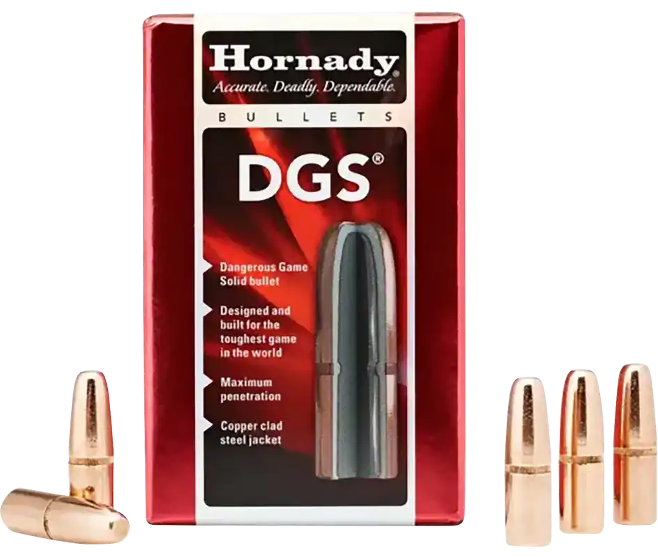 Hornady 4748 DGS .470 Caliber 500 Grain Dangerous Game Solid Ammunition - 50 Box/15 Case