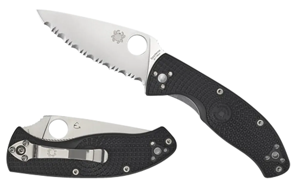 Spyderco Tenacious Lightweight Folding Knife with Satin Blade and Textured Handle