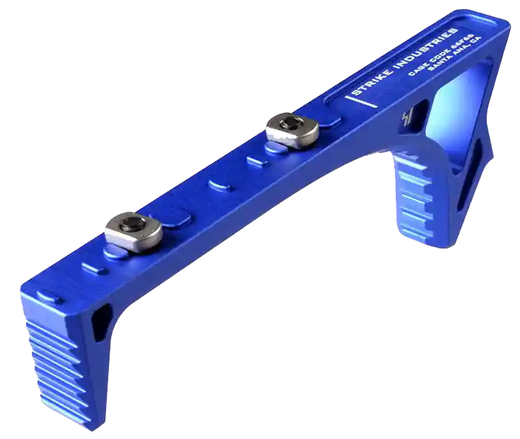 LINKCFGBLU Blue Aluminum Curved ForeGrip for AR-Platform