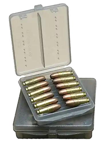 MTM Case-Gard Ammo Wallet for 45 ACP Handgun - 18 Round Capacity, Clear Smoke Polymer