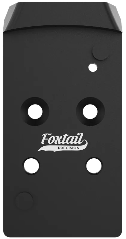 Foxtail Precision Rear Sight Optic Adapter Plate for CZ P10 - Black Anodized