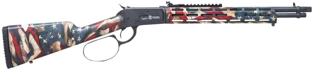 Howa Levtac 92 .357 Mag Rifle with American Flag Camo Stock and Picatinny Rail