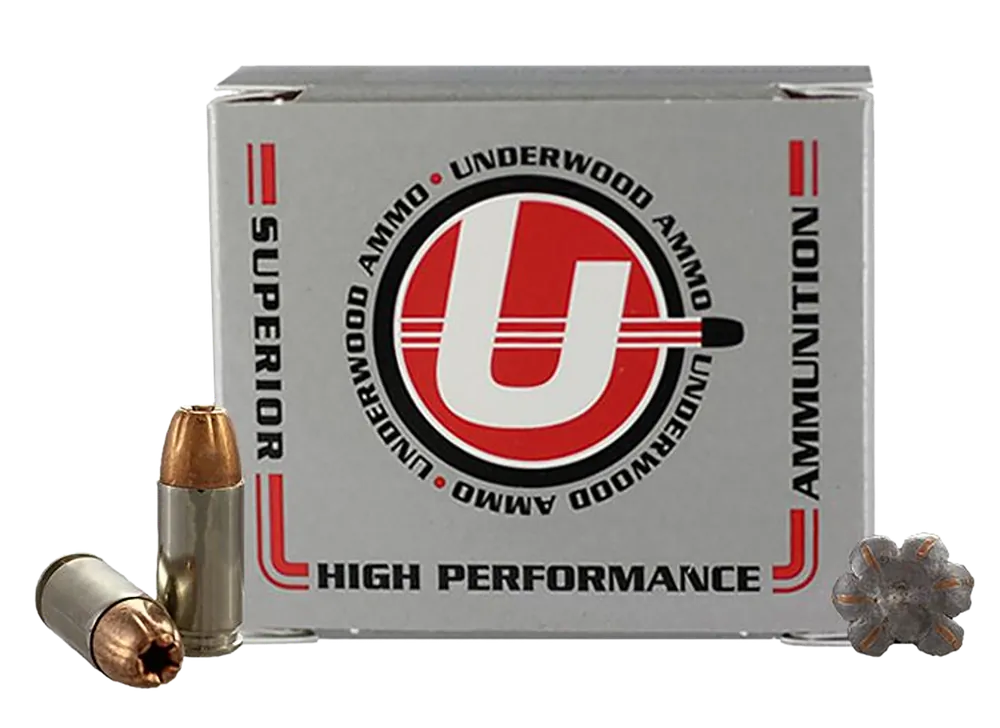 Underwood Ammo 9mm 124gr JHP 20/Box, 10/Case
