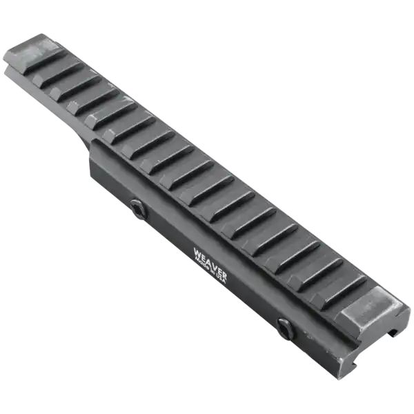 Weaver 99673 Flat Top Riser Rail - Black Anodized, 0 MOA