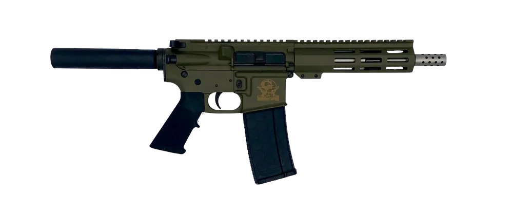 Great Lakes Firearms GL15223SSPODG AR-15 Pistol with 7.50" Stainless Barrel and OD Green Receiver