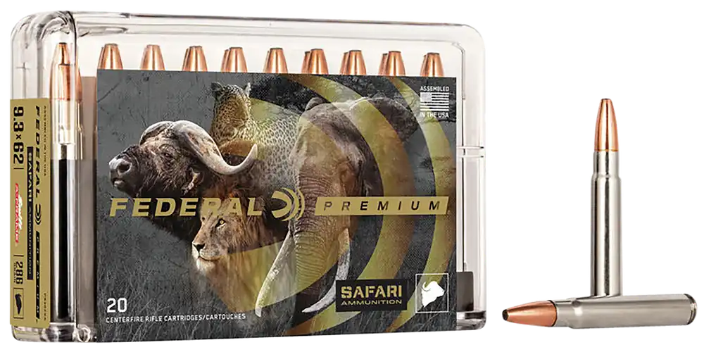 Federal Premium Safari Cape-Shok 9.3x62mm Mauser 286gr Swift A-Frame Ammo 20/Box