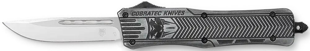 CobraTec CTK-1 Medium OTF Knife with American Flag Design and Stonewashed D2 Blade