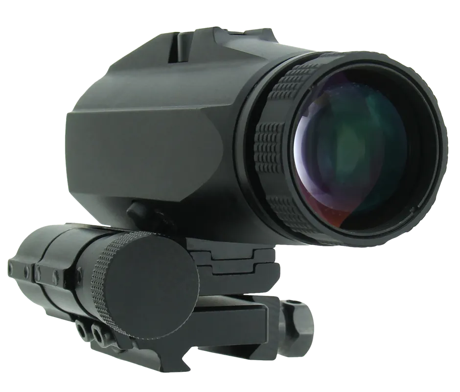 TacFire RDX3MB 3X Red Dot Magnifier with Flip-to-Side Mount, Black Anodized 3x30mm
