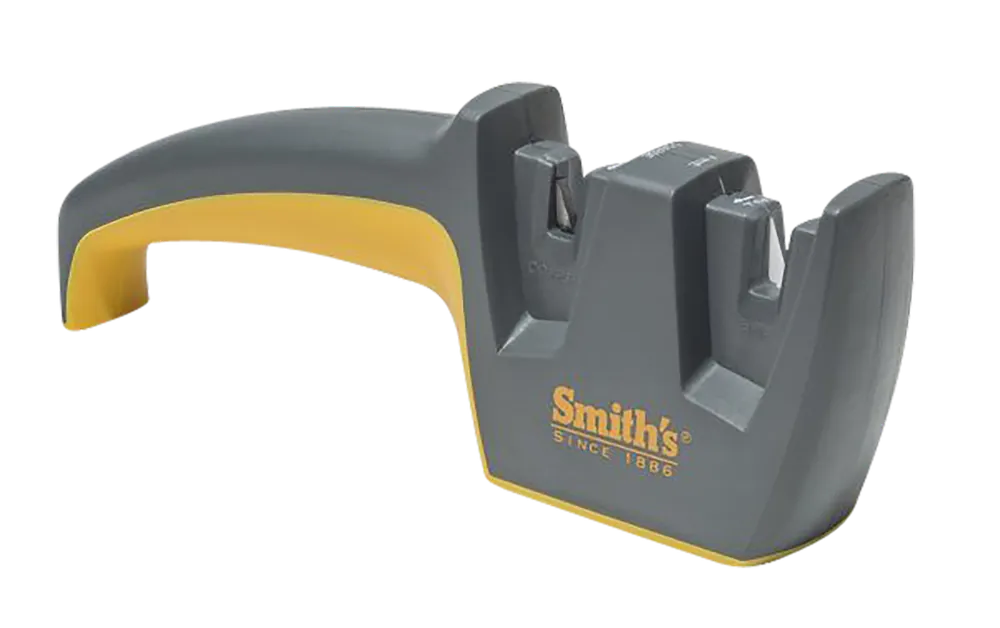 Smiths Products 50348 Handheld Carbide Sharpener - Coarse/Fine, Gray/Yellow Plastic