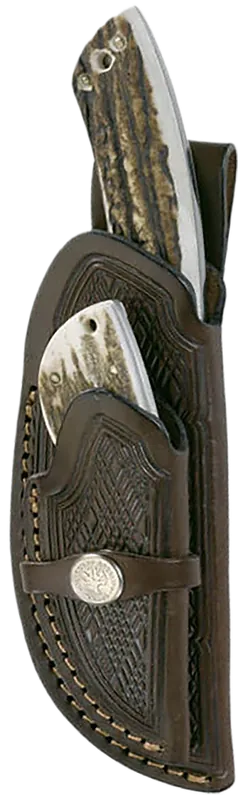 Boker Hunters Combo Knife with Caper and GutHook Blades, Stag Handle