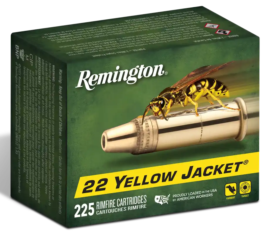 Remington Yellow Jacket 22LR 33gr TCHP Rimfire Ammo - 225 Rounds