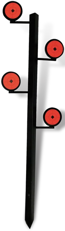 Birchwood Casey Dueling Tree Rimfire Target - Black/Orange Steel Circles