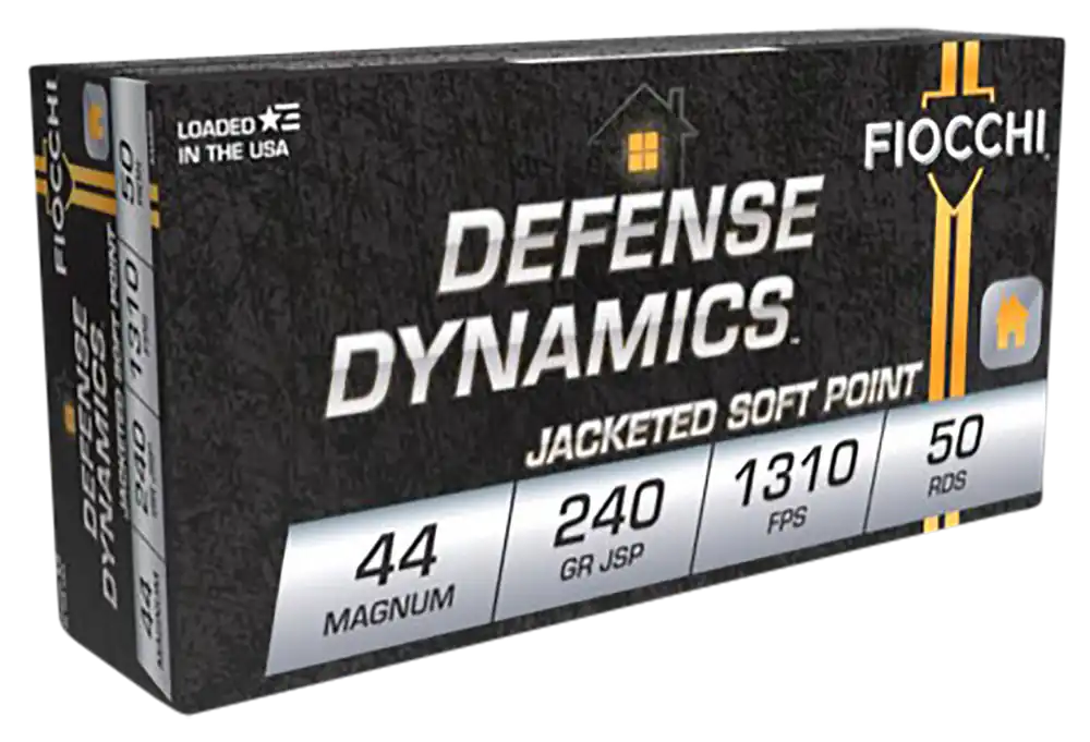 Fiocchi Defense Dynamics .44 Rem Mag 240gr JSP - 50 Rounds per Box
