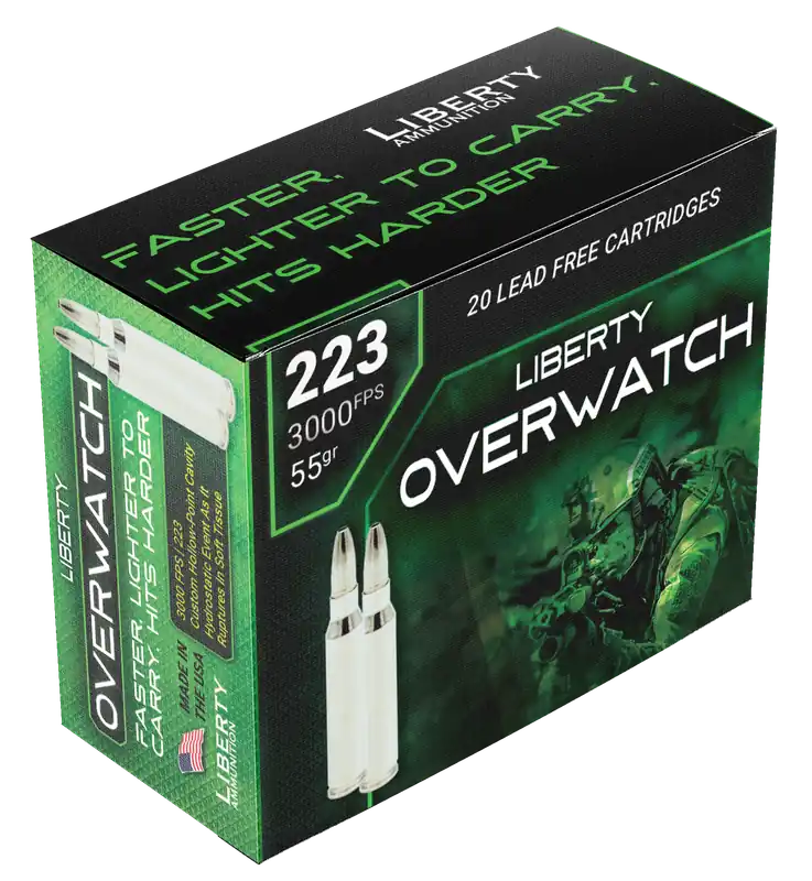 Liberty Ammunition OverWatch .223 Rem 55gr - 20 Rounds per Box, 50 Boxes per Case