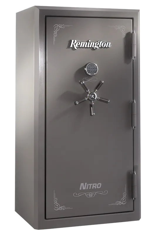 Sports Afield Seltzer Gray-Gloss Metallic Powder Coat Safe, 42-Gun Capacity