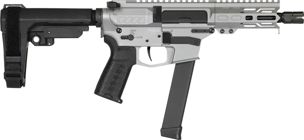 CMMG Banshee MKGS 9mm Pistol with 5" Threaded Barrel and Titanium Cerakote Finish