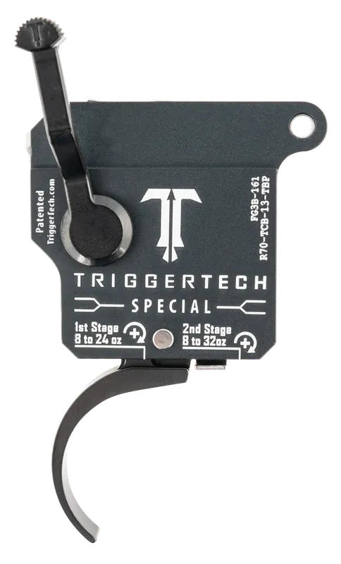 TriggerTech R70TCB13TBP Two-Stage Pro Curved Trigger for Remington 700 - 1-3.50 lbs Draw Weight, Matte Gray/Black Finish