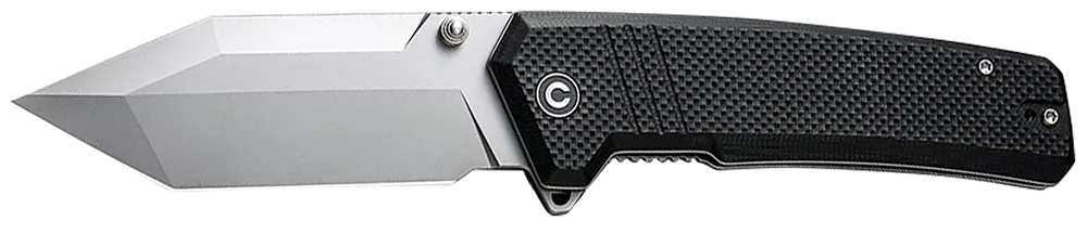 Civivi Bhaltair Folding Tanto Knife with Stonewashed 14C28N Steel Blade and Black G10 Handle