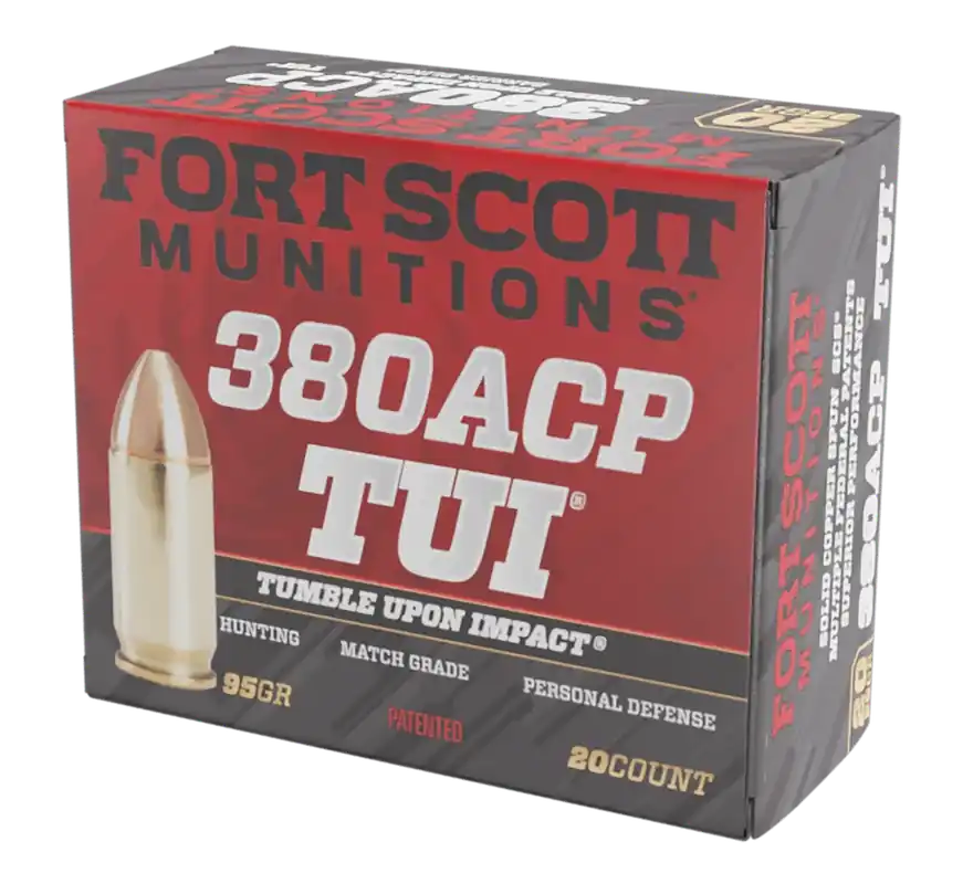 Fort Scott Munitions 380ACP 95gr TUI Solid Copper Ammo - 20/Box