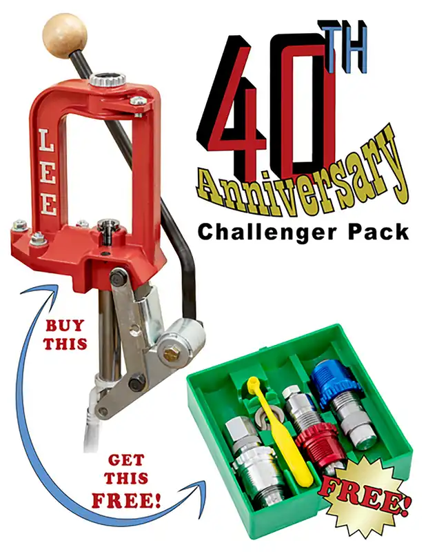 Lee Precision 92134 Challenger Press 40th Anniversary with Breech Lock 9mm Dies