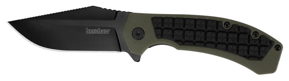 Kershaw 8760 Faultline Folding Knife with Black Oxide Blade and Nylon Handle