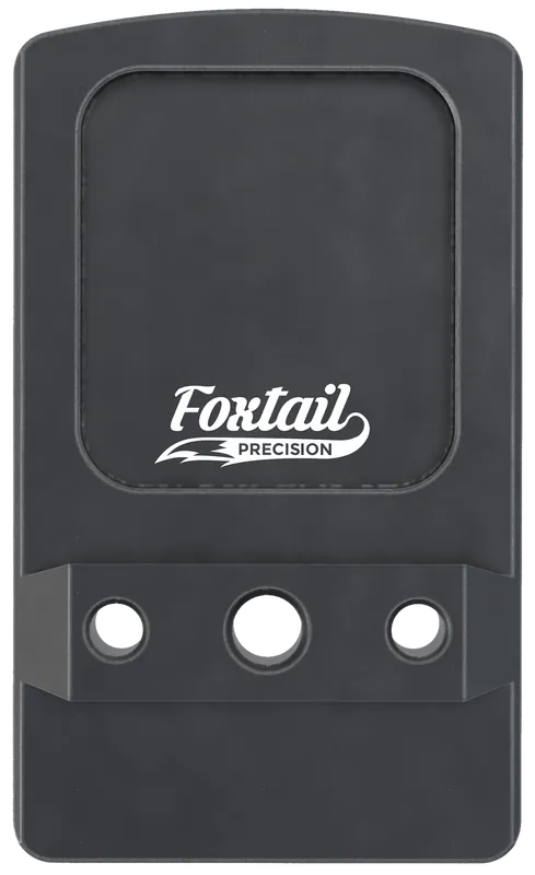 Foxtail Precision Rear Sight Dovetail Optic Adapter Plate for Non-MOS Glock - Black Anodized