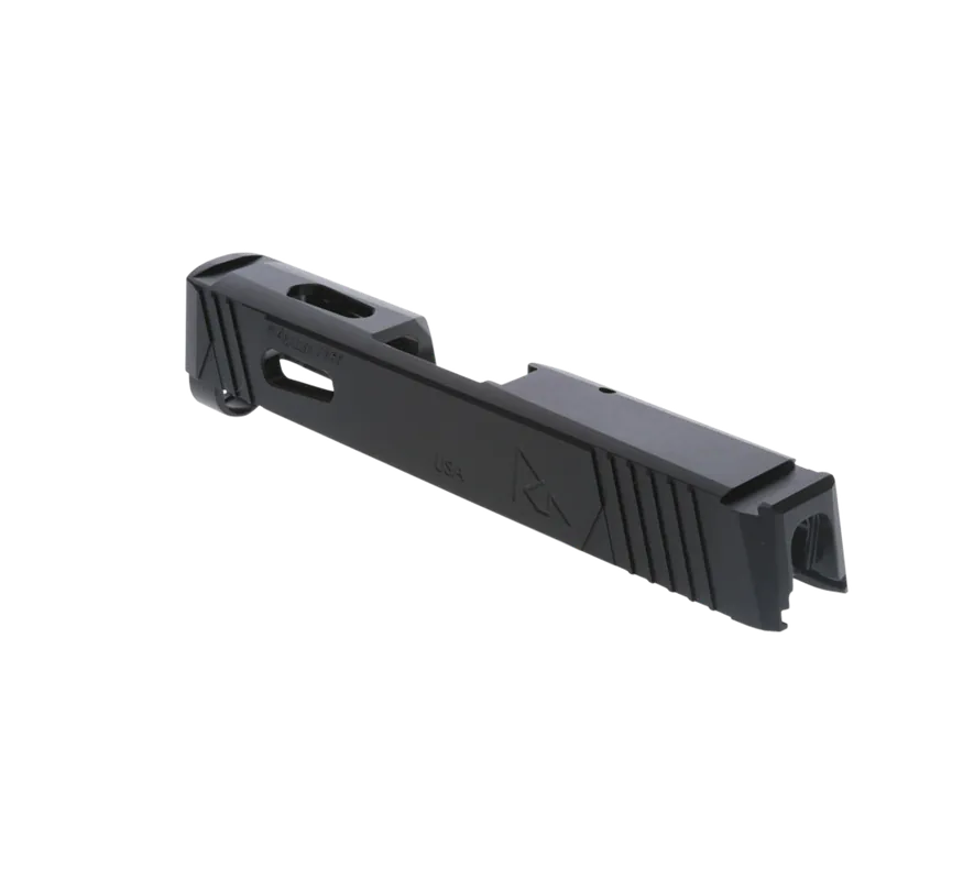 Rival Arms Precision Slide for Sig P365 - Black Stainless Steel with Serrations & RMS Cuts