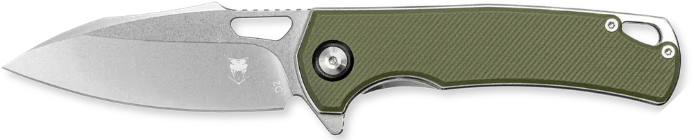 CobraTec Wolverine OTF Knife with D2 Steel Blade and Green G10 Handle
