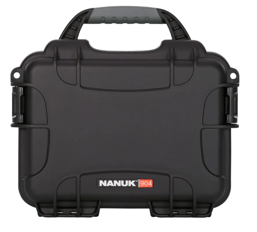 Nanuk 904 Waterproof Black Resin Case with Foam Padding - Airline Approved