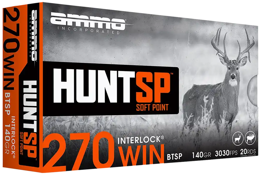 Ammo Inc 270 Win 140gr Soft Point Hunting Ammo - 20 Rounds per Box