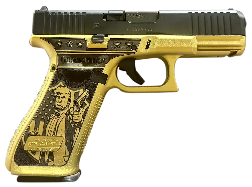 Glock G47 Gen5 MOS Don Wick 9mm Luger Pistol with Gold Trump Engraving and Picatinny Rail