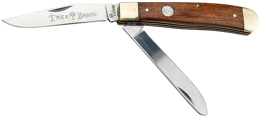 Boker 110832 Trapper 2.0 Knife with D2 Steel Blades and Rosewood Tulip Wood Handle