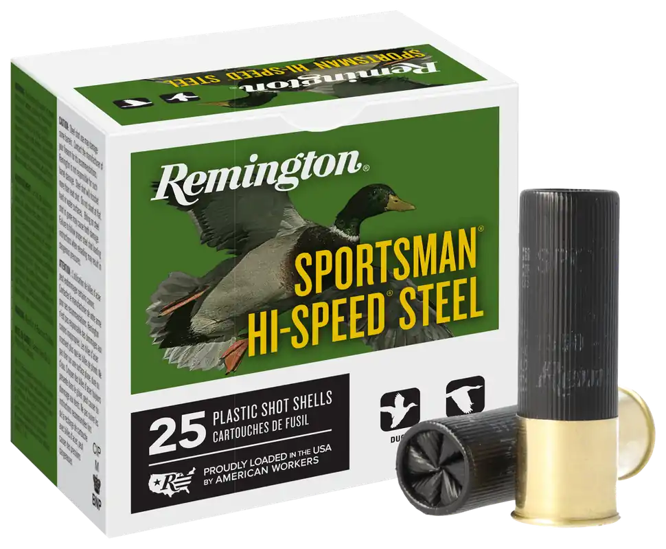 Remington Sportsman Hi-Speed Steel 12 Gauge Shotgun Shells - 25 Pack