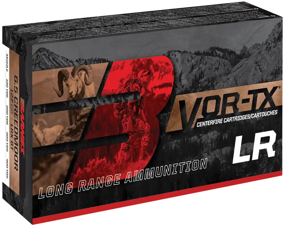 Barnes Bullets VOR-TX Long Range 375RUM 270gr LRX Boat Tail - 20 Rounds per Box