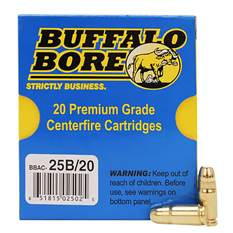 Buffalo Bore 357Sig 125gr FMJ Flat Nose Ammo - 20/Box