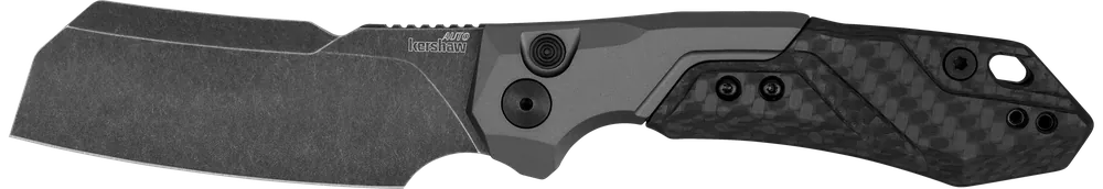 Kershaw Launch 14 Automatic Cleaver Knife with Black Oxide Blade and Carbon Fiber Handle