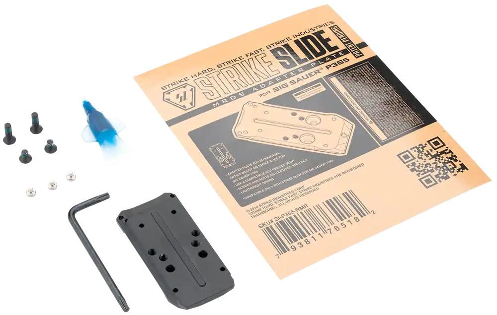 Strike Industries P365RMR Slide Adapter Plate - Black, 5.80" for SI P365 Slide