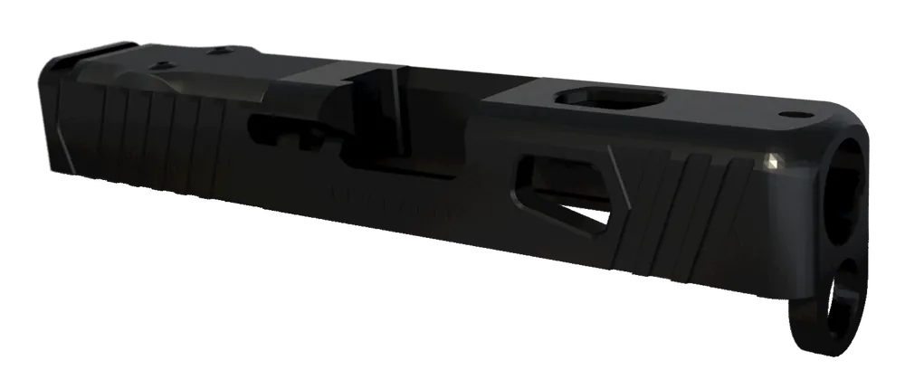 Rival Arms Precision Slide for Glock 26 Gen3-4 with Docter Cut, Black QPQ Hardened Stainless Steel